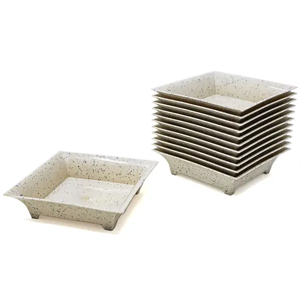 Wheat Fiber Plastic eco-wheat environmentally friendly tiny square serving tray
