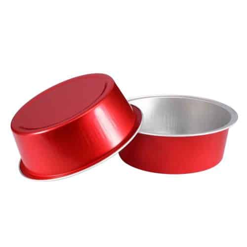 Disposable red aluminum