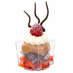 3 Oz Plastic Disposable Dessert Cup for appetizers