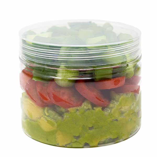 Disposable mason jar with plastic lid