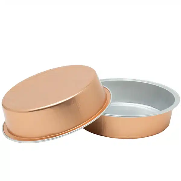Rose gold aluminum cups for desserts